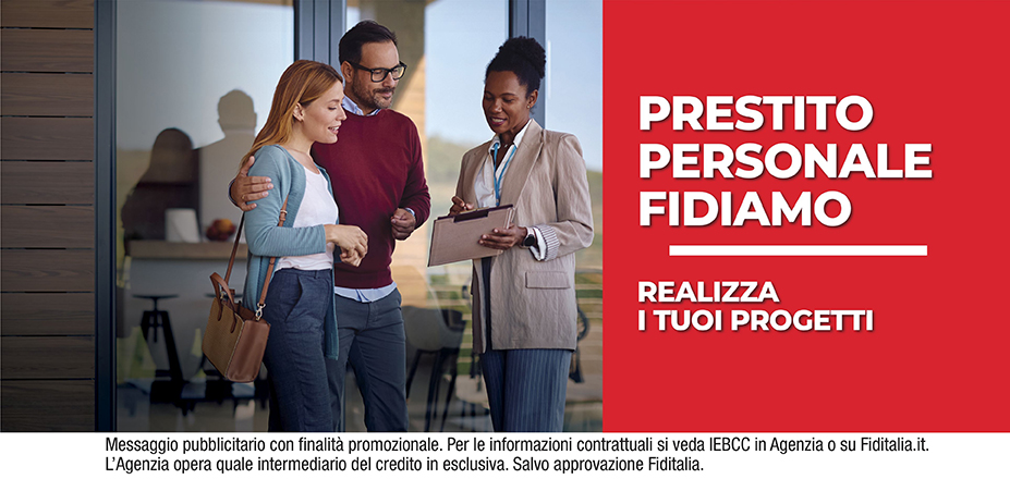 1Capital Srl Fiditalia | Treviso | Prestito Personale Fidiamo - Ti aspettiamo per realizzare i tuoi progetti. Messaggio pubblicitario con finalità promozionale. Per le informazioni contrattuali si veda IEBCC in Agenzia o su Fiditalia.it. L’Agenzia opera quale intermediario del credito in esclusiva. Salvo approvazione Fiditalia.
